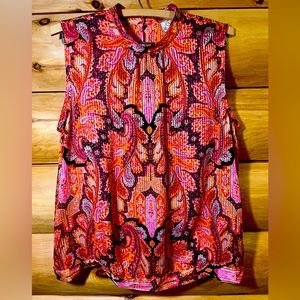 Talbots high neck sleeveless top. Silk. Ladies size 14